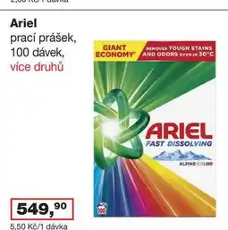 Ráj drogerie Ariel prací prášek, 100 dávek, více druhů nabídka