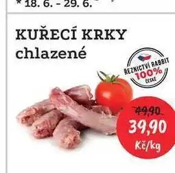 RABBIT řeznictví KUŘECÍ KRKY chlazené 1kg nabídka
