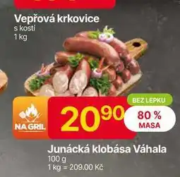 Hruška Váhala Junácká klobása 100 g nabídka