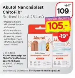 Magistra lékárny Akutol Nanonáplast ChitoFib nabídka