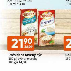 Terno Président tavený sýr nabídka