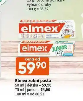 Terno Elmex zubní pasta dětská nabídka