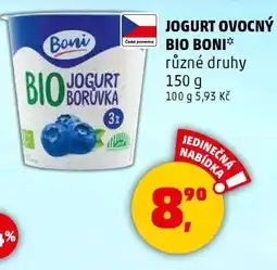 Penny Market JOGURT OVOCNÝ BIO BONI nabídka