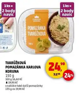 Penny Market Tvarůžková pomazánka Karlova Koruna nabídka