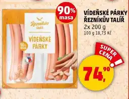 Penny Market VÍDEŇSKÉ PÁRKY ŘEZNÍKŮV TALÍŘ nabídka