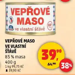 Penny Market Vepřové maso ve vlastní šťávě nabídka