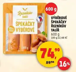 Penny Market VÝBĚROVÉ ŠPEKÁČKY ŘEZNÍKŮV TALÍŘ nabídka