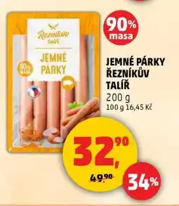 Penny Market JEMNÉ PÁRKY ŘEZNÍKŮV TALÍŘ nabídka