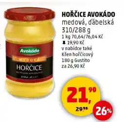 Penny Market HOŘČICE AVOKÁDO medová, ďábelská nabídka
