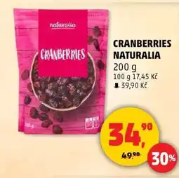 Penny Market CRANBERRIES NATURALIA nabídka