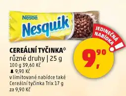 Penny Market Cereální tyčinka Nesquik nabídka