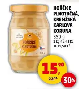 Penny Market Hořčice plnotučná, kremžská Karlova Koruna nabídka