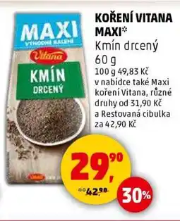Penny Market Koření Vitana Maxi - Kmín drcený nabídka