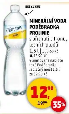 Penny Market MINERÁLNÍ VODA PODĚBRADKA PROLINIE nabídka
