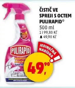 Penny Market Čistič ve spreji s octem Pulirapid nabídka