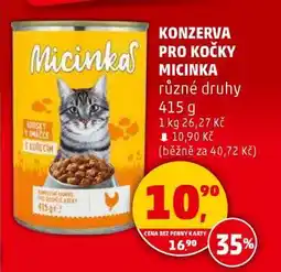 Penny Market KONZERVA PRO KOČKY MICINKA nabídka