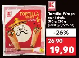 Kaufland Tortilla Wraps nabídka