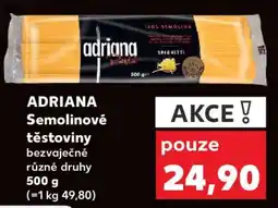 Kaufland Adriana Semolinové těstoviny nabídka