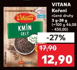 Kaufland Vitana koření nabídka