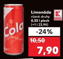 Kaufland Limonáda různé druhy nabídka