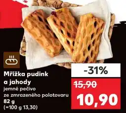 Kaufland Mřížka pudink a jahody nabídka