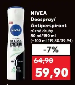 Kaufland NIVEA Deospray/ antiperspirant nabídka