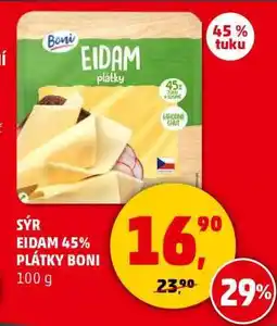 Penny Market SÝR EIDAM 45% PLÁTKY BONI nabídka