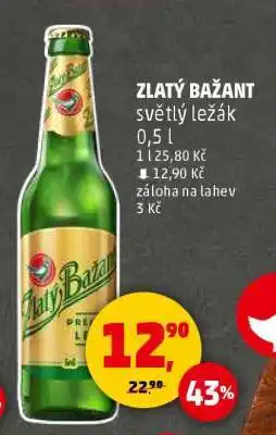 Penny Market ZLATÝ BAŽANT světlý ležák 0,5 l nabídka