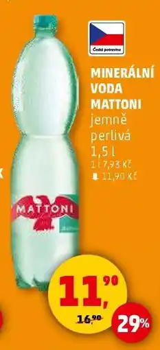 Penny Market MINERÁLNÍ VODA MATTONI nabídka