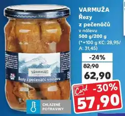 Kaufland VARMUŽA Řezy z pečenáčů v nálevu nabídka