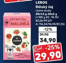 Kaufland LEROS Dětský čaj nabídka