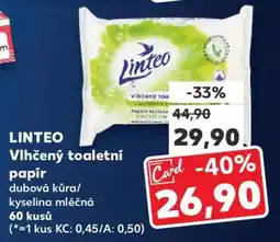 Kaufland Linteo vlhčený toaletní papír nabídka