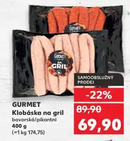 Kaufland GURMET Klobáska na gril nabídka