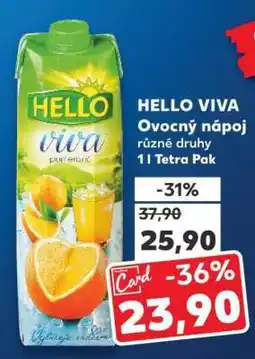 Kaufland Hello Viva ovocný nápoj nabídka