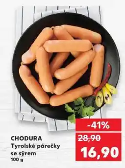 Kaufland CHODURA Tyrolské párečky se sýrem nabídka