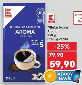 Kaufland Mletá káva Aroma nabídka