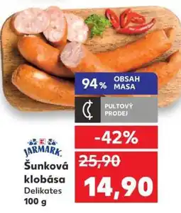 Kaufland Šunková klobása Delikates nabídka