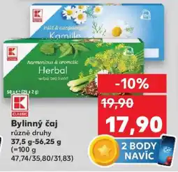 Kaufland Bylinný čaj nabídka