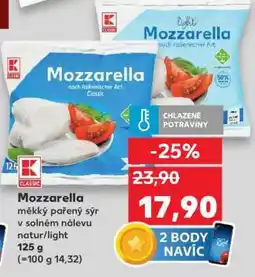 Kaufland Mozzarella nabídka