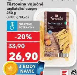 Kaufland Těstoviny vaječné tagliatelle/lasagne nabídka
