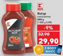 Kaufland Kečup ostrý, jemný nabídka