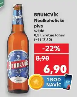 Kaufland BRUNCVÍK Nealkoholické pivo nabídka