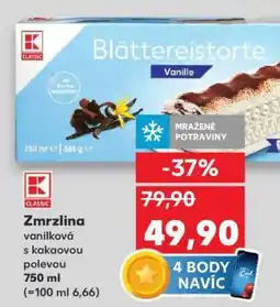 Kaufland Zmrzlina vanilková s kakaovou polevou nabídka
