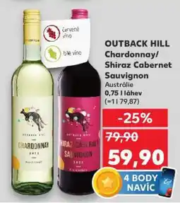 Kaufland OUTBACK HILL Chardonnay/Shiraz Cabernet Sauvignon nabídka