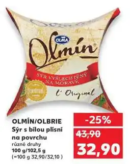 Kaufland OLMÍN/ OLBRIE Sýr s bílou plísní na povrchu nabídka