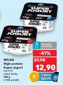Kaufland MILKO High protein Super jogurt nabídka