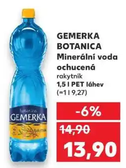 Kaufland GEMERKA BOTANICA Minerální voda ochucená rakytník nabídka