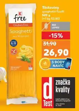 Kaufland Těstoviny spaghetti/fusilli 500 g nabídka