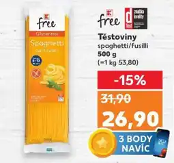 Kaufland Těstoviny spaghetti/fusilli 500 g nabídka