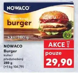 Kaufland NOWACO Burger nabídka